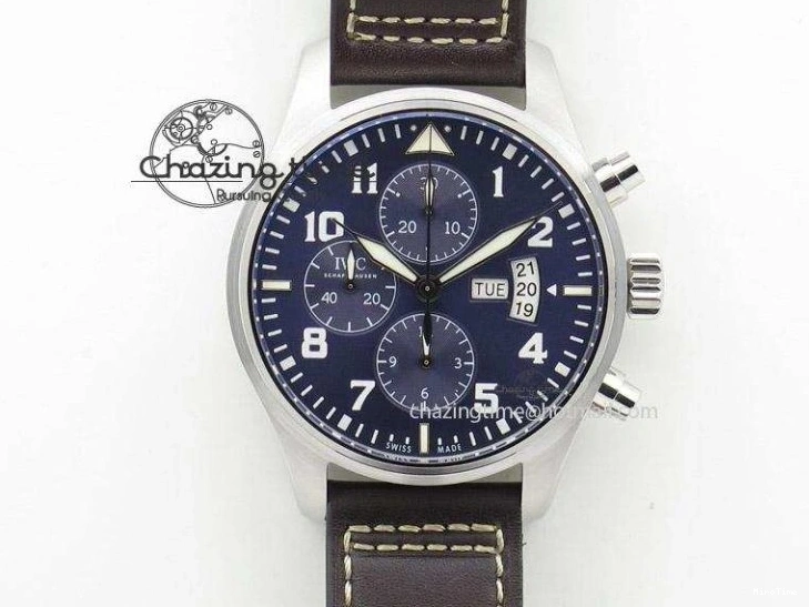 MIROTIME 0224 Original Pilot IW326803 SS MK 1:1 Best Edition Black Dial on Brown Leather Strap MIYOTA 7146